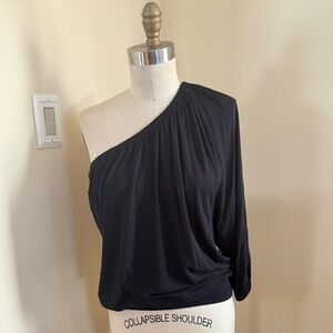 Michael Kors Black One Sleeved Shirt